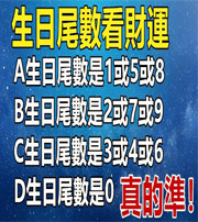 林芝你的生日尾数是几？命运如何？